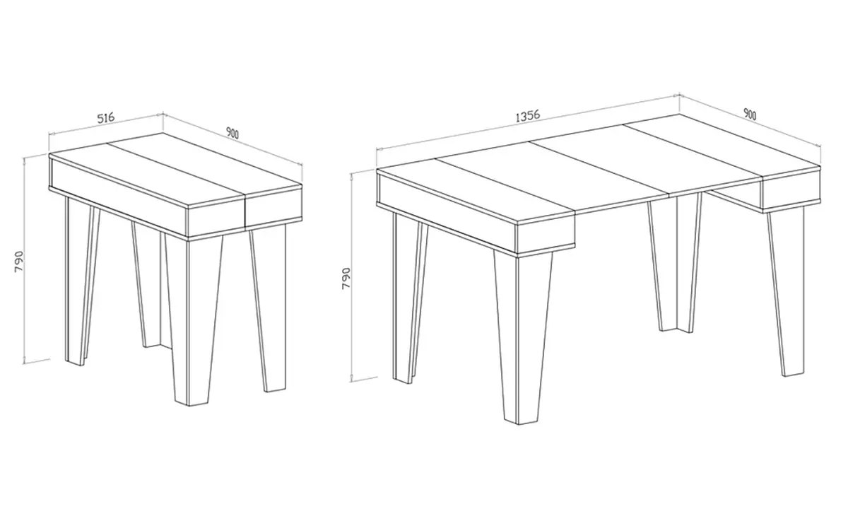 Console extensible nordique KL, livraison offerte - Second Medium