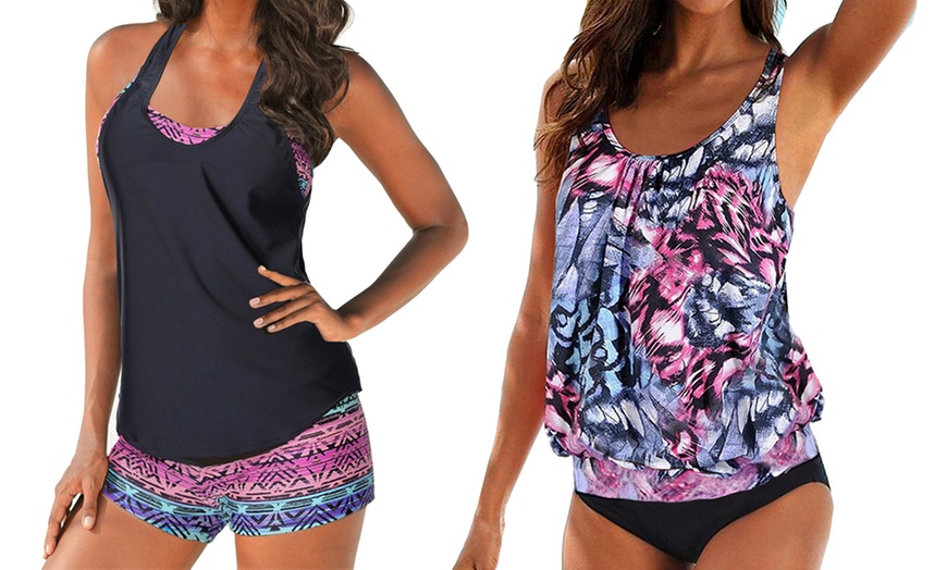 Image 12: Women's Printed Tankini