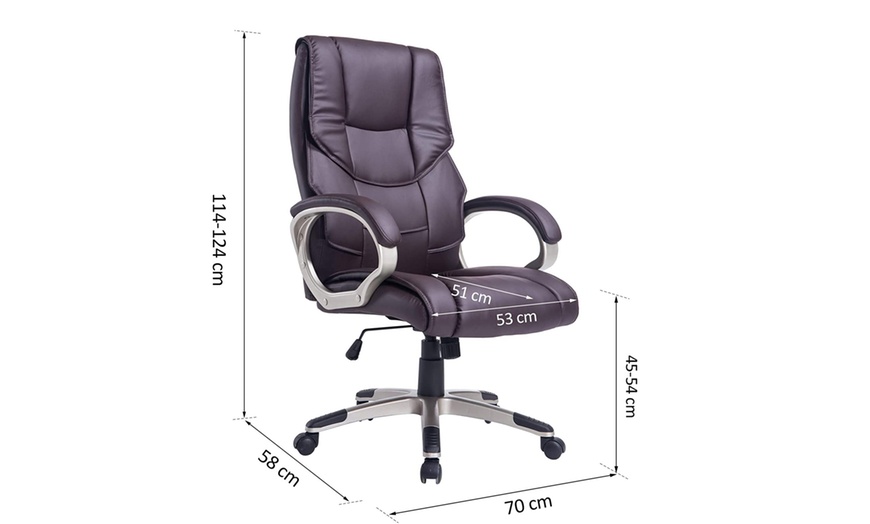 Image 9: HomCom Adjustable Office Chair