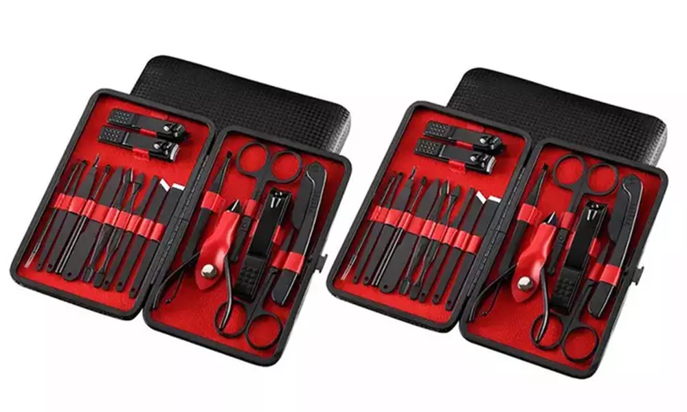 1 ou 2 kits pour la beauté des mains, pieds et visage de 18 pièces en acier inoxydable - Image 4