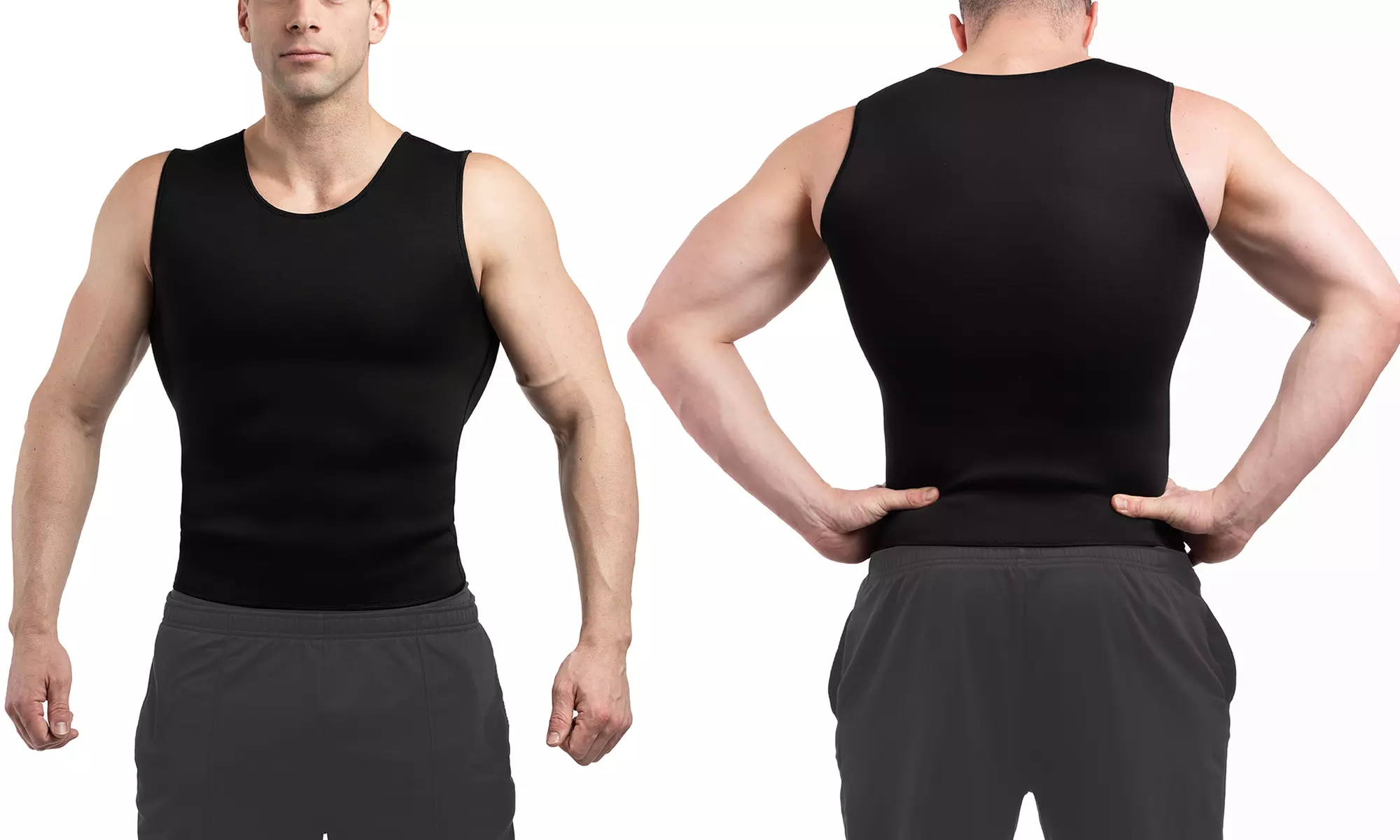 3KB Men's Active Neoprene Sweating Workout Waist Trainer Shirt (M-3XL) - Primary Image