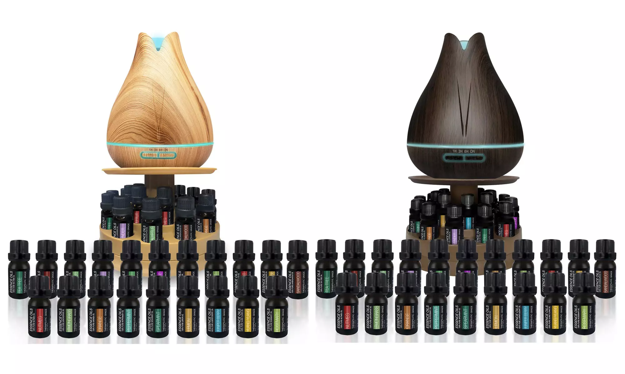 Diffuser with Rotating Display Stand and 20 Essential Oils - Primary Image