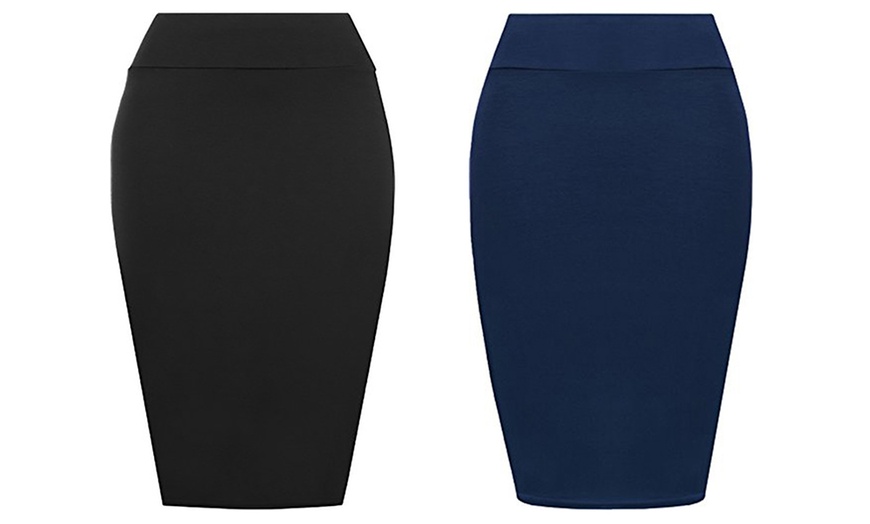 Image 12: Jersey Pencil Skirt