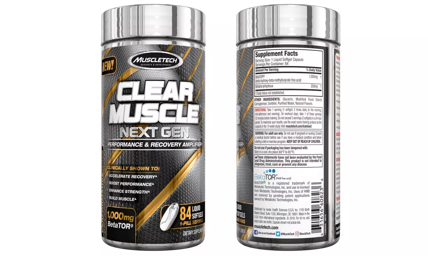 MuscleTech Clear Muscle Next Gen (84-Count) (1- or 2-Pack) - Primary Image