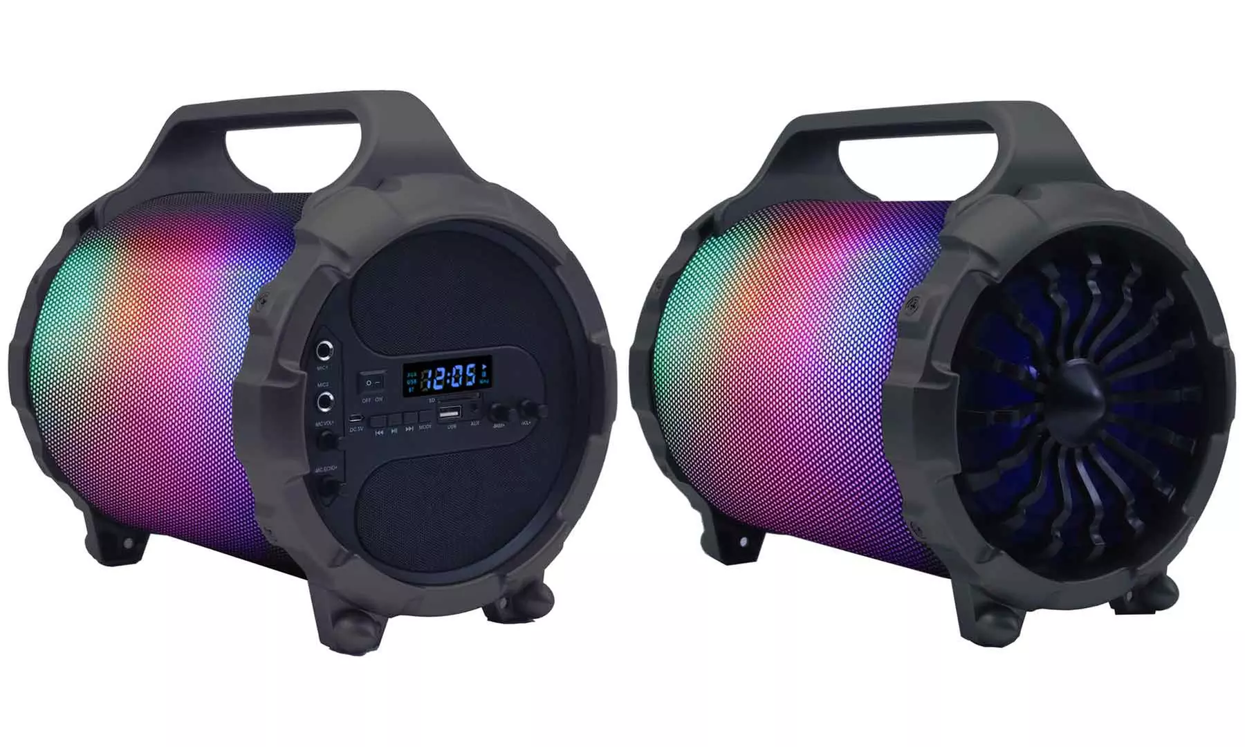 QFX PBX-9 Portable Wireless Bluetooth Speaker with Built-in Lights - Primary Image