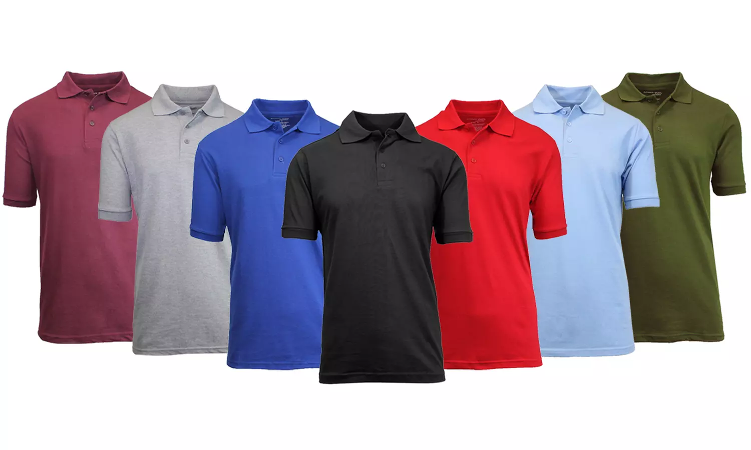Men's Comfort Poly Tech Pique Polos (4-Pack; M-3XL) - Primary Image