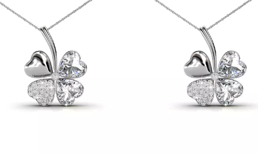 1x, 2x oder 3x Vierblättriges-Kleeblatt Halskette