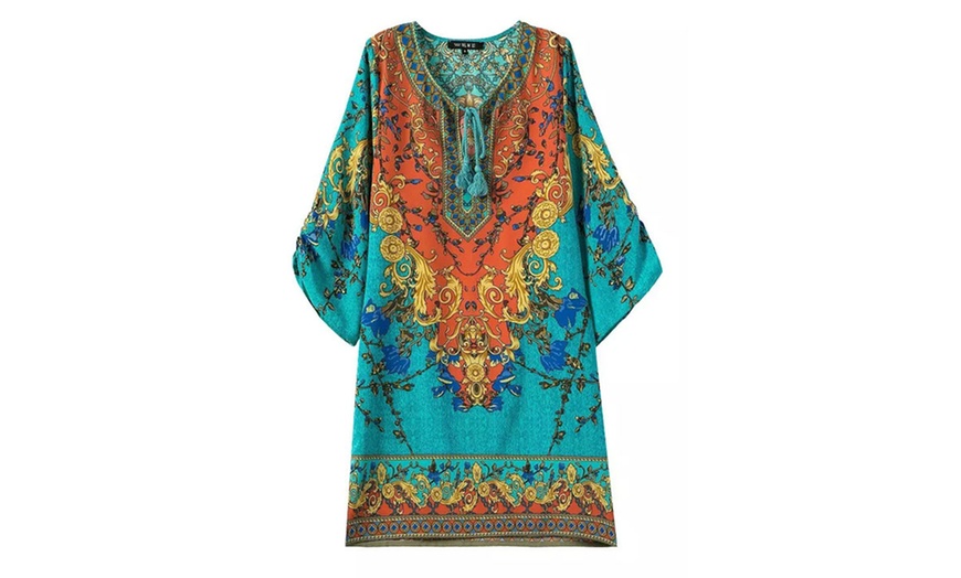 Image 6: Bohemian-Style Kaftan Dress