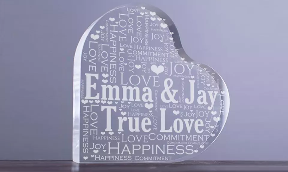 Couple's Word-Art Keepsake from GiftsForYouNow.com (Up to 61% Off)  - Primary Image