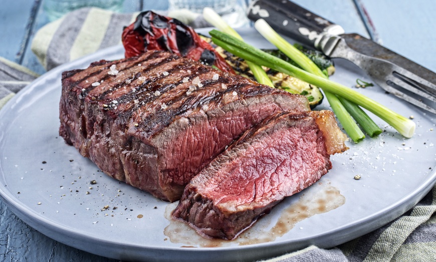 Image 1: Enjoy & Savor Signature Steak, Two or Three-Course Steak Meal & Wine