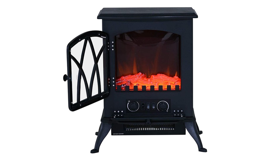 Image 16: HomCom Indoor Fireplace Heater