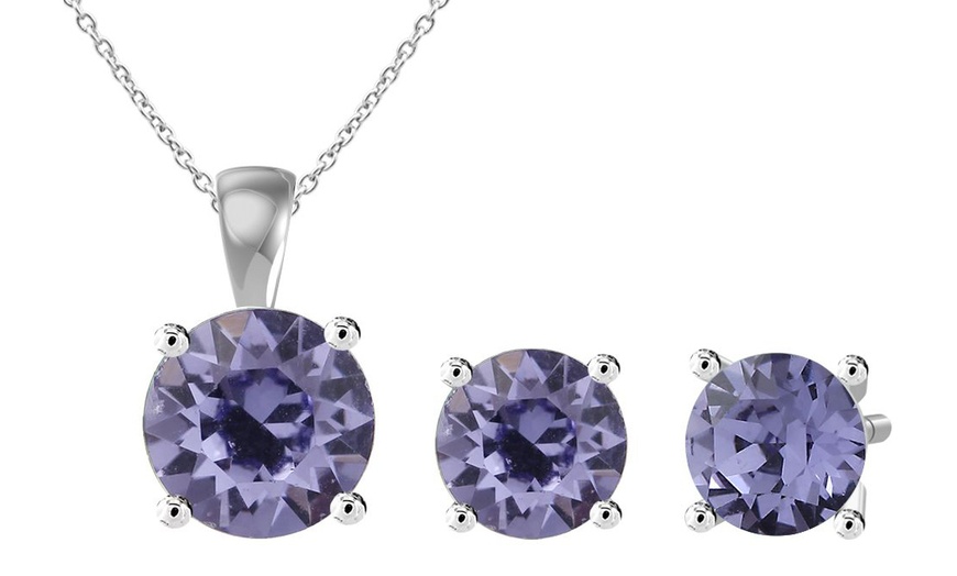 Image 13: Birthstone Set with Austrian Crystals