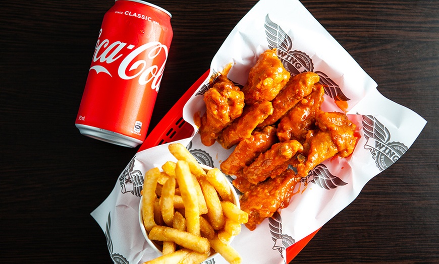 Image 4: Wings, Chips and Drink