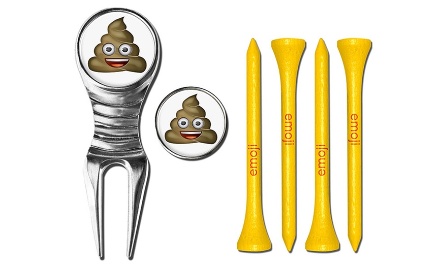 Image 5: Emoji Poop Golf Set 