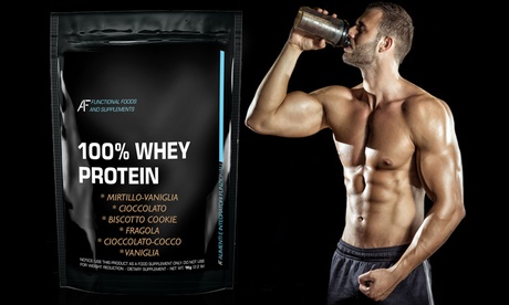 Fino a 3 kg di proteine in polvere 100% A.I.F. Functional Foods and Supplements disponibili in vari gusti