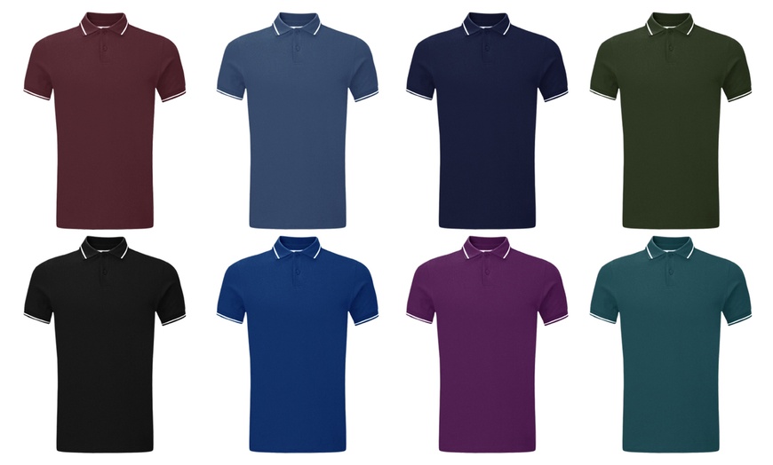 Image 1: Men's Collared Polo T-Shirt
