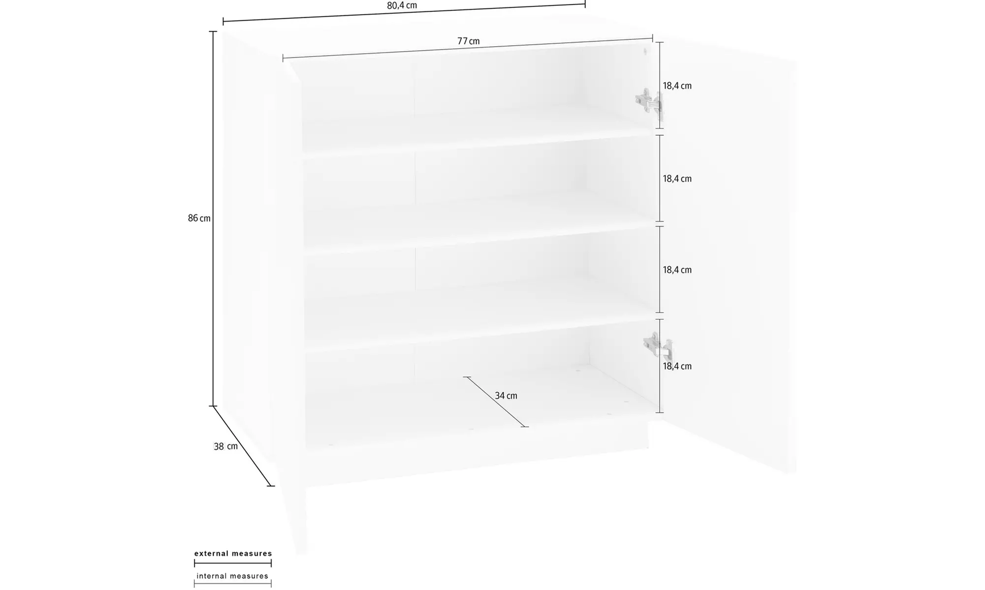 Armadietto per scarpe dal design elegante