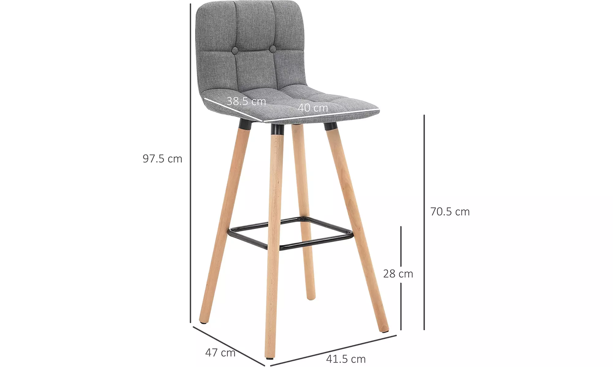 Set of Two HomCom Bar Stools