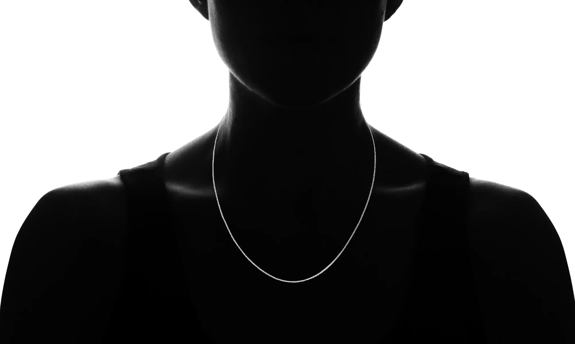 Sterling Silver Box Chain Necklace - Image 2