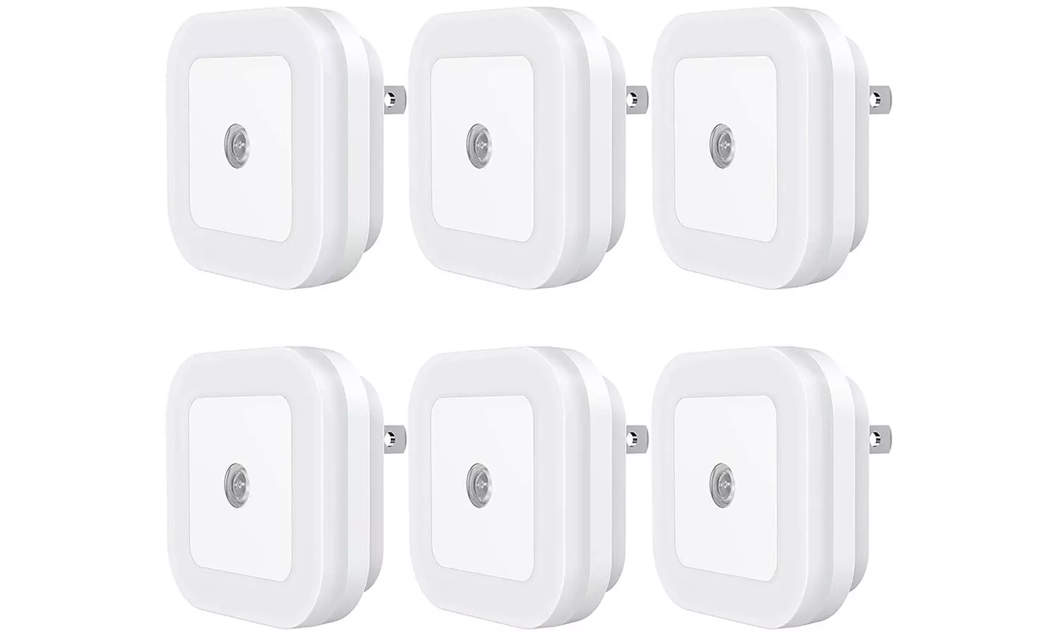 Plug-in LED Night Light with Dusk-to-Dawn Sensor (6-Pack) - Primary Image