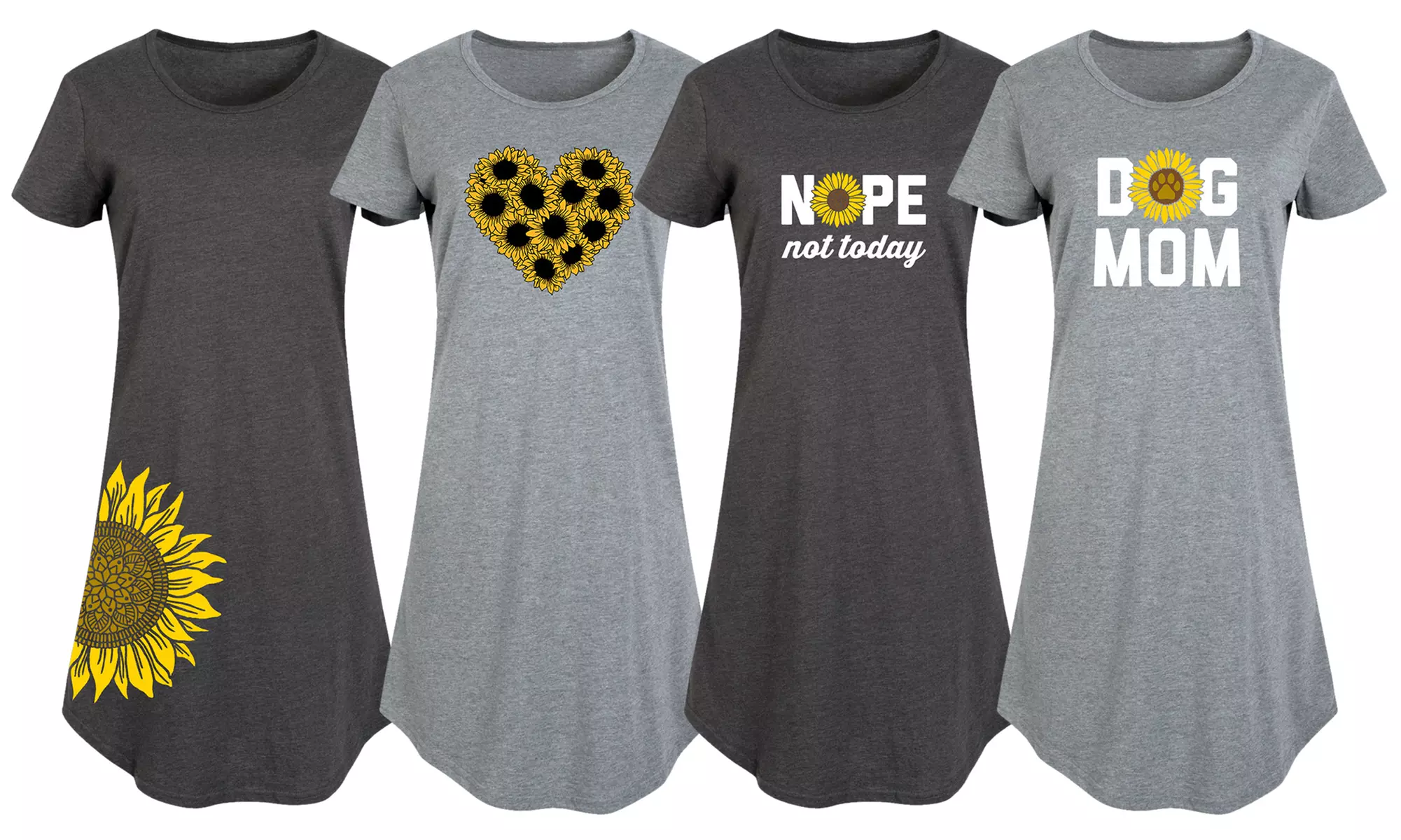 Instant Message: Women's Pet's Mom Sunflower Dresses. Plus Sizes Available. - Primary Image