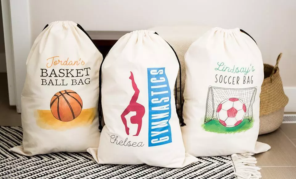One, Two, Three, Five, or Ten Personalized Jumbo Sports Bags from Qualtry (Up to 87% Off) - Primary Image