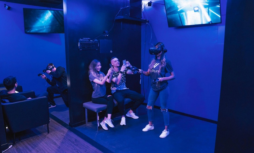 Image 1: 55-Minute VR Gaming for Two, Four, or Six / Optional Escape room M-T