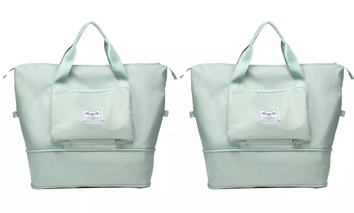 One or Two Waterproof Lightweight Foldable Duffle Handbags