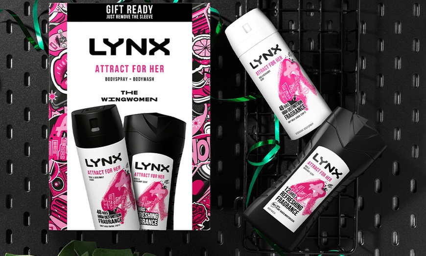 Image 6: Up to Four Lynx Attract For Her Body Spray and Wash Duo Gift Set