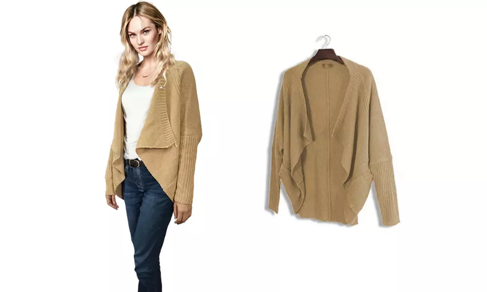 Cardigan en laine mélangée à manches chauve-souris - Second Medium