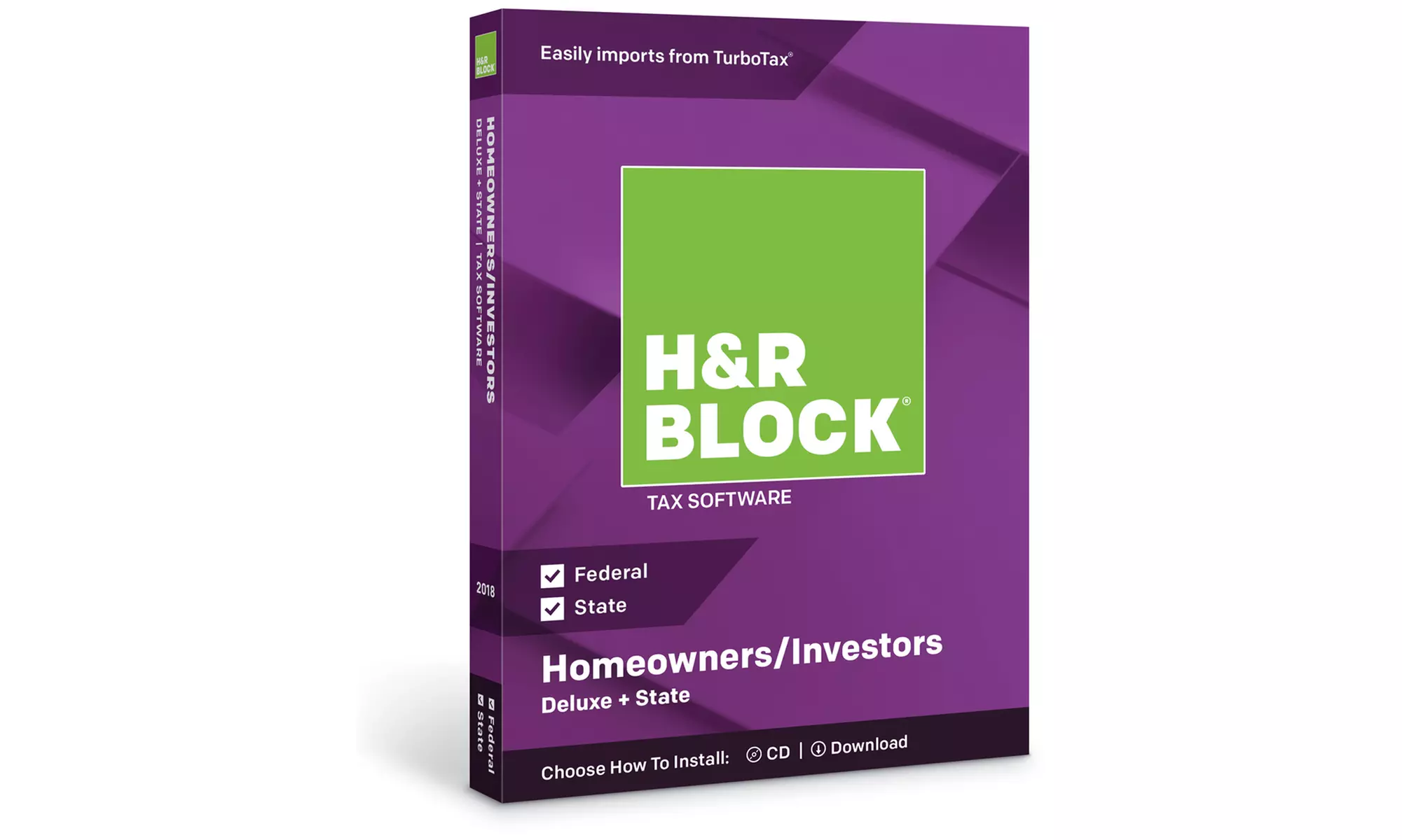H&R Block Tax Software Deluxe + State 2018 - Primary Image