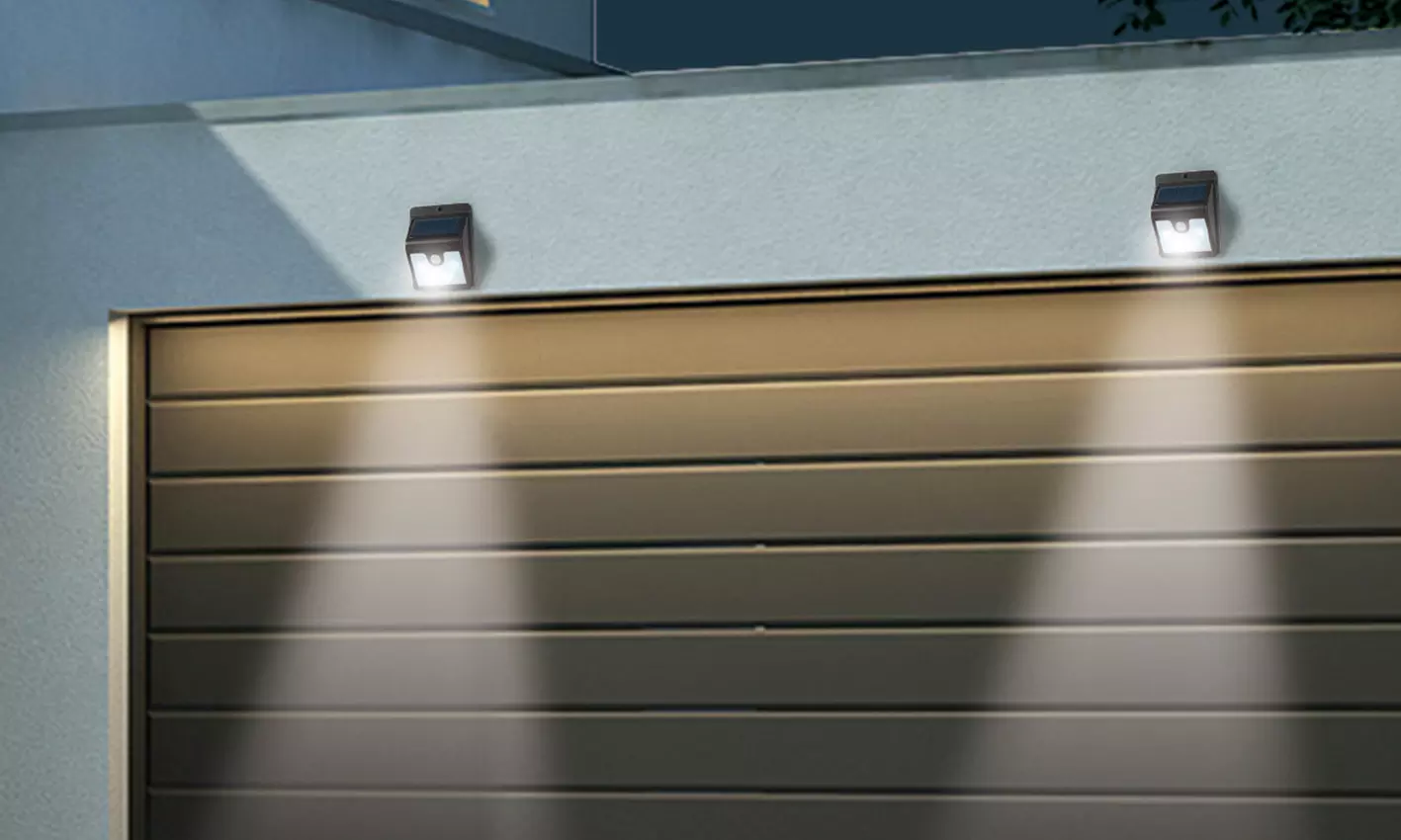 EASYmaxx Solar-Wandleuchte mit Bewegungsmelder im 2er-Set - Primary Image