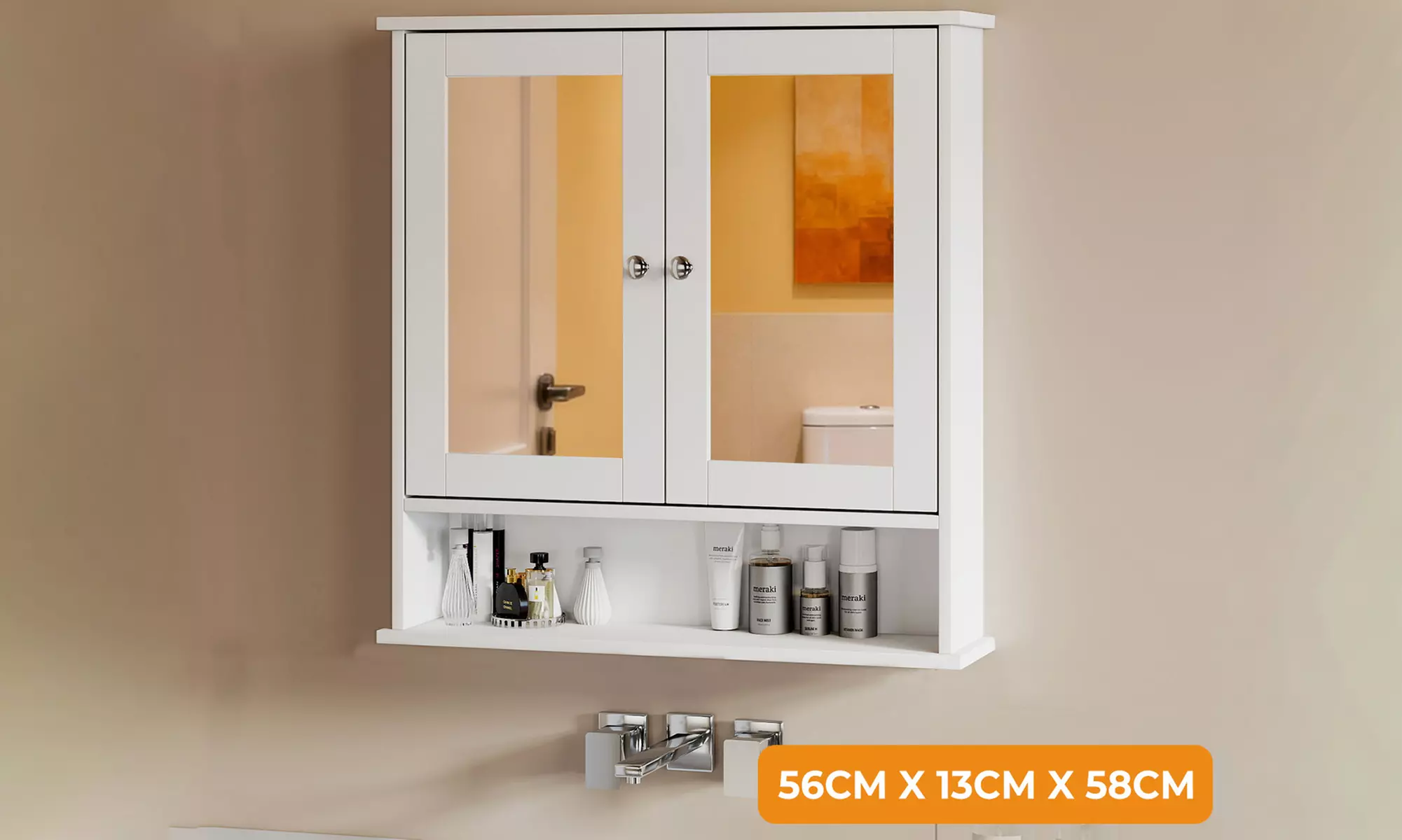 Levede Modern Bathroom Storage and Organisation Cabinets