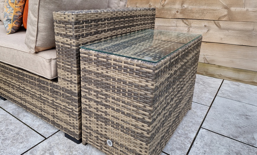 Image 4: Autumn Leaves Geneva Large Rattan Modular Corner Sofa 