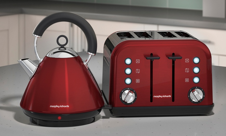 Image 1: Morphy Richards Kettle and Toaster Set