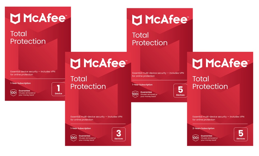 Image 1: McAfee Total Protection abonnement voor 1, 3 of 5 toestellen
