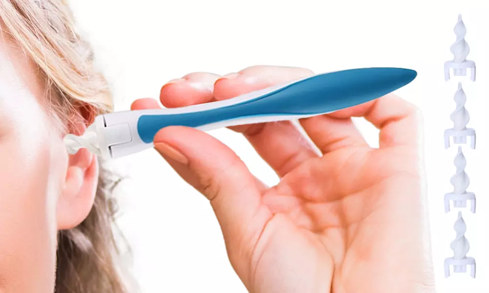 1 o 2 set di pulisci orecchie con 16 testine di ricambio per la rimuovere il cerume - Primary Image