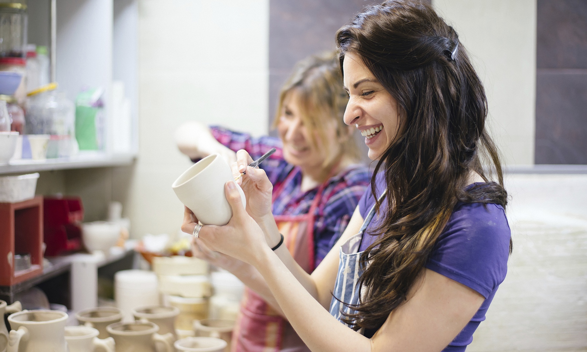 Paint Your Own Pottery with Friends or a Companion
