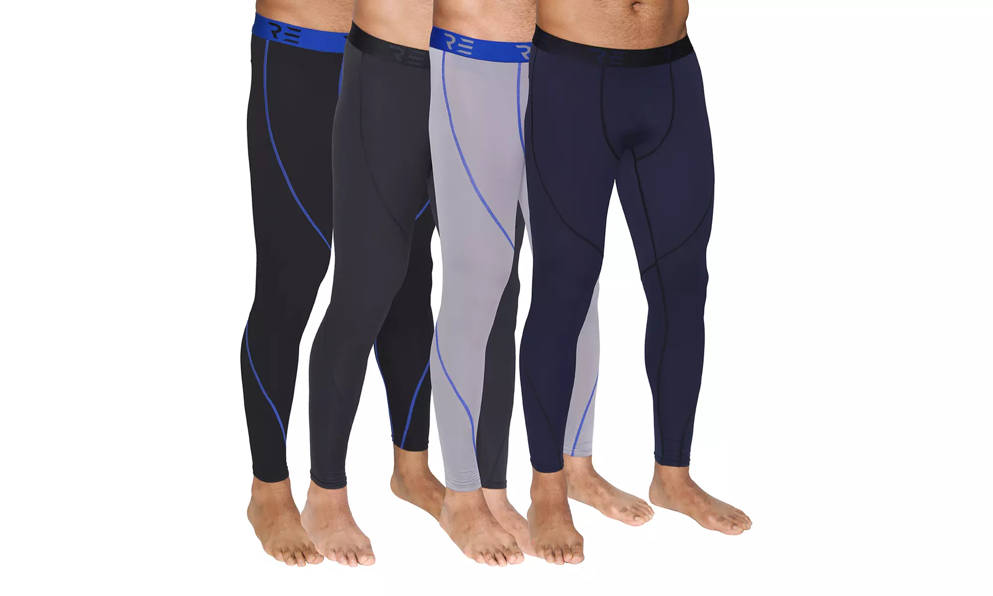 Men's 4-Pack Active Workout Compression Pants (S-2XL) - Image 7