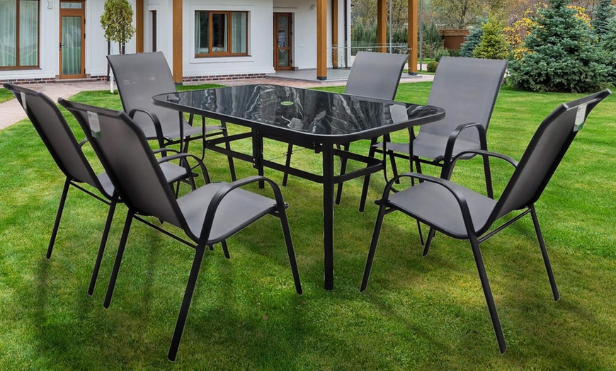 Image 1: Rufford Six-Seater Outdoor Dining Set