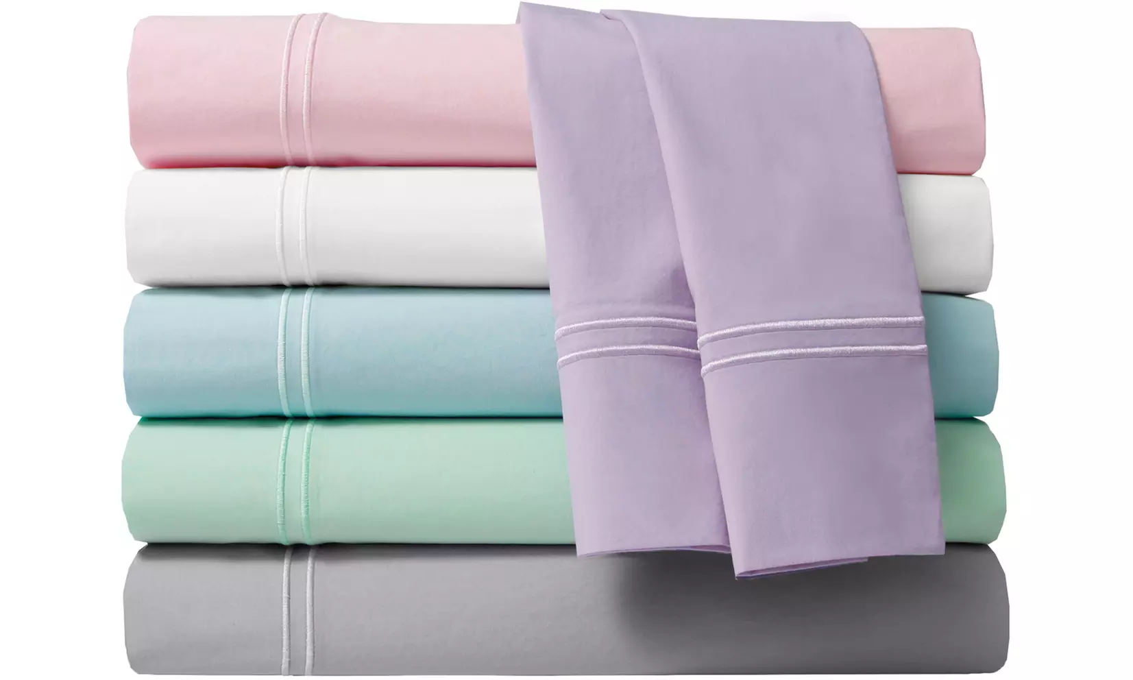 100 Thread Count 100% Cotton Soft Wash Percale Sheet Set - Primary Image