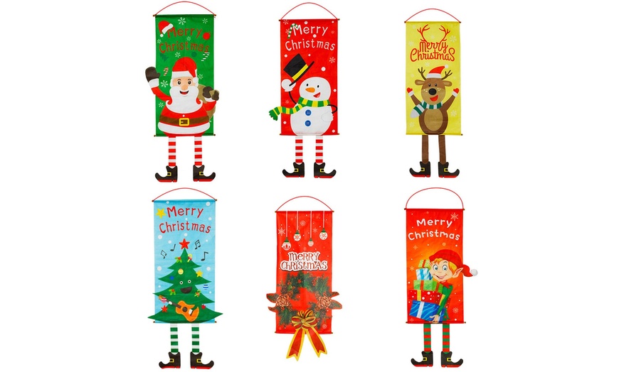 Image 1: Merry Christmas Hanging Banner