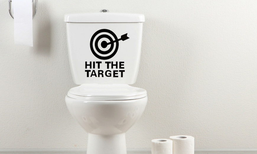 Image 1: 1x, 2x oder 3x „Hit the Target“-Aufkleber für To­i­let­ten­be­cken