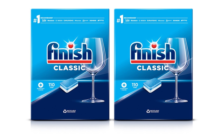 Image 2: One or Two Finish Classic Dishwasher Detergent Tablet