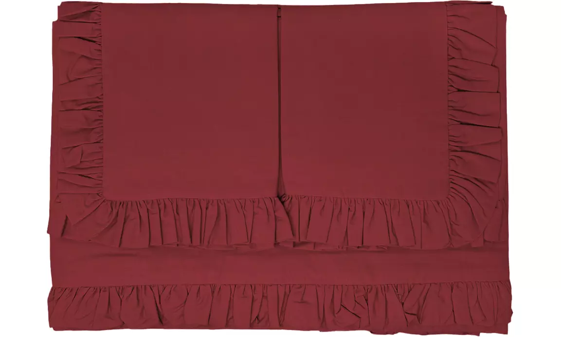 Beddengoedset met ruches voor een tweepersoonsbed