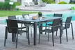 Ensemble de jardin 1 table avec rallonge automatique et 6 ou 8 fauteuils empilables, livraison offerte - Second Medium