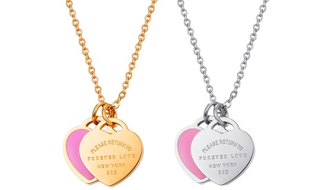 Collana con pendente a forma di cuore disponibile in 2 colori