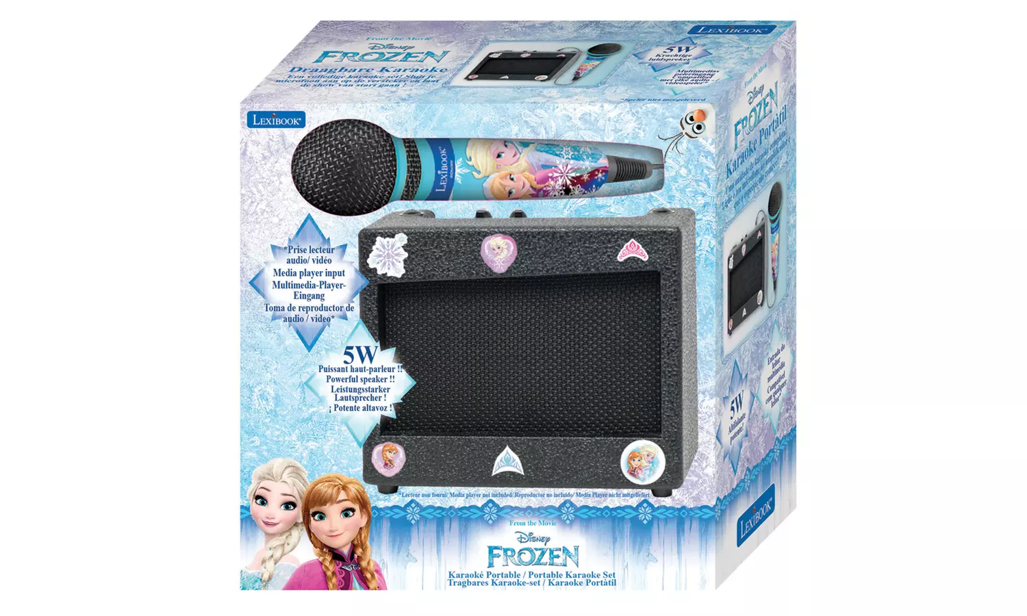 Enceinte rétro Karaoké portable La Reine des Neiges Lexibook - Second Medium