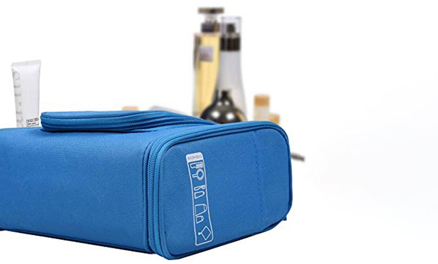 Image 9: One or Two Multi-Compartment Waterproof Toiletry Bags