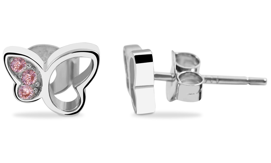 Image 18: 1, 2 ou 3 boucles d'oreilles goujons en argent sterling pour enfants